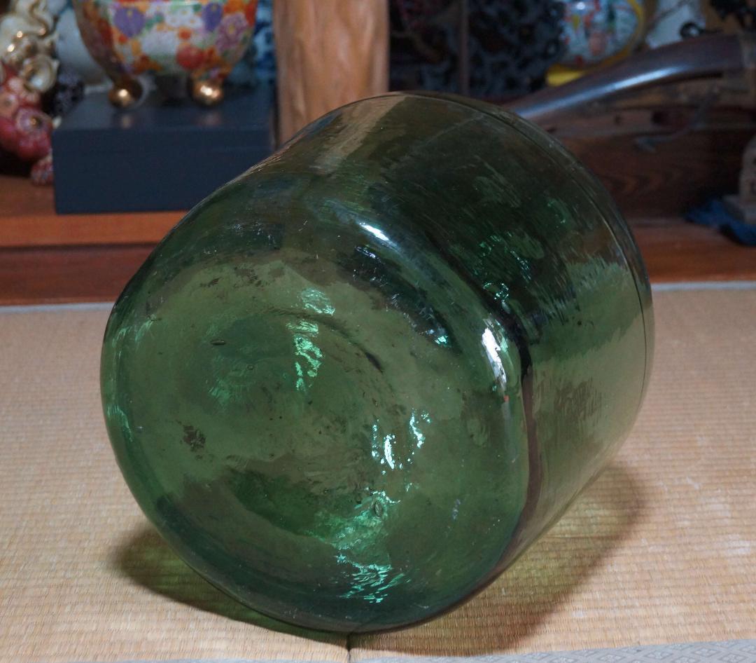 特大デミジョンボトル ガラスビン 古いガラス 美しい気泡と色合い