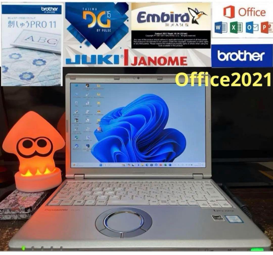 SZ6-刺しゅう用ノートパソコン ブラザー ジャノメ JUKIも可能
