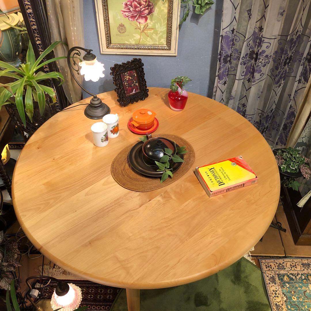 ￼sale 美品　アルダーソリッド　ラウンドテーブル　115 丸テーブル