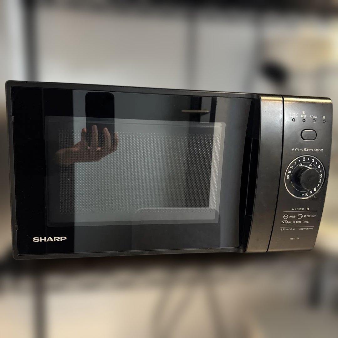 SHARP 単機能電子レンジ RE-T171-B 17L ブラック - メルカリ