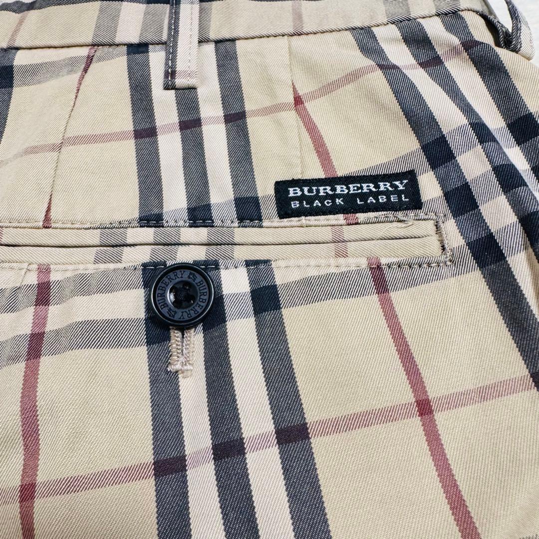 美品】バーバリー ブラック レーベル ノバチェック柄 パンツ コットン