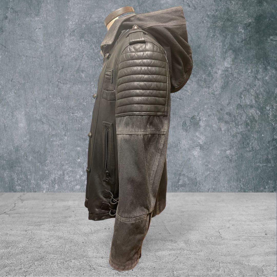 限定 Roen × BACKBONE 鹿革 ディアスキン ライダースジャケット