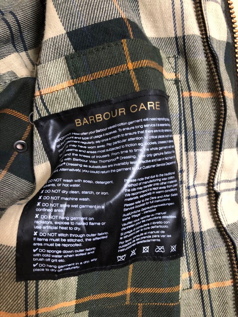 英国製 Barbour ビデイル SL size34 セージグリーン バブアー