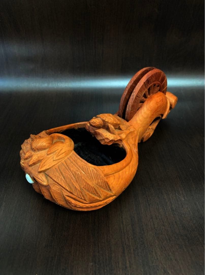 《高級！！美品》《送料無料》☆ 墨静 上鶴亀 手彫り墨壷　縁起物♪ ☆