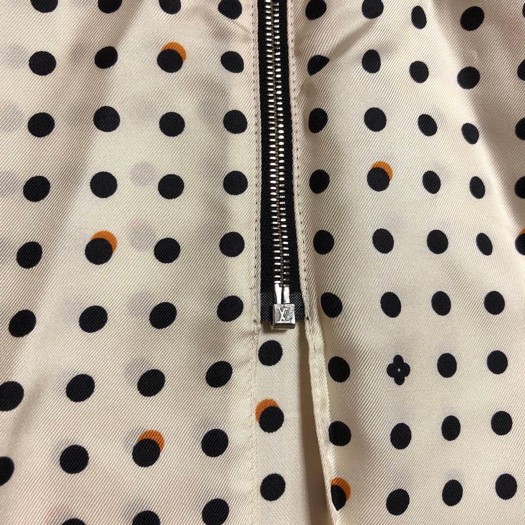 ルイヴィトンLOUIS VUITTON シルク スカート リブニット ミディアム