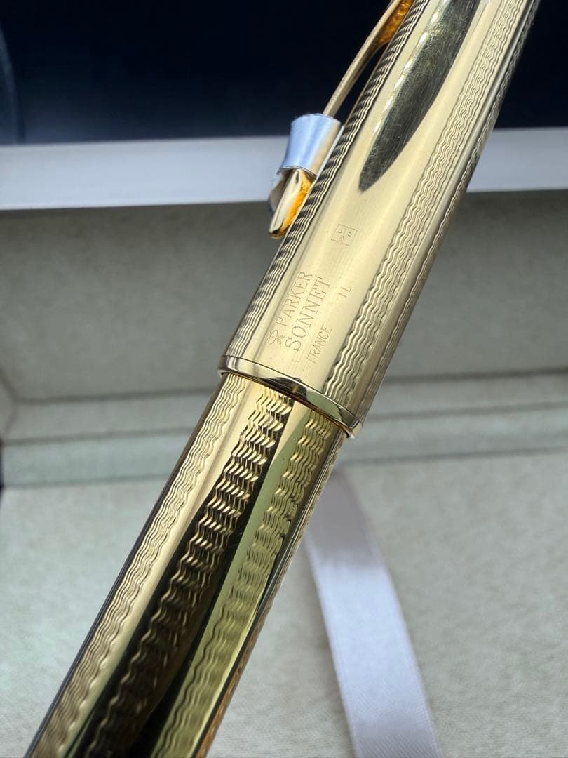 PARKER 万年筆 ソネット ゴールド カスケード 18K M 未使用品