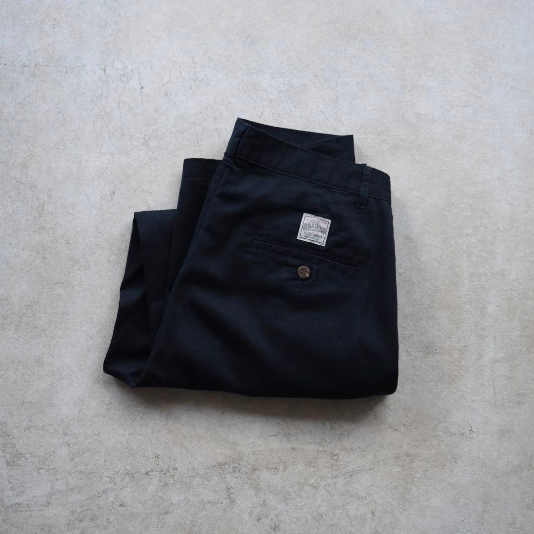 90s ラルフローレン ポロチノ タックチノ USA製 黒ブラック W30 - メルカリ