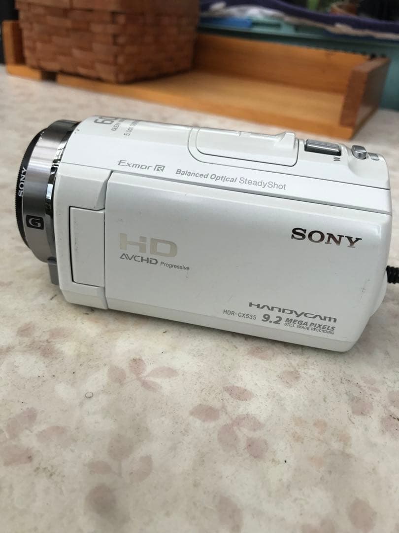 ソニーハンディカムHDR-CX535ホワイト付属品勢揃い