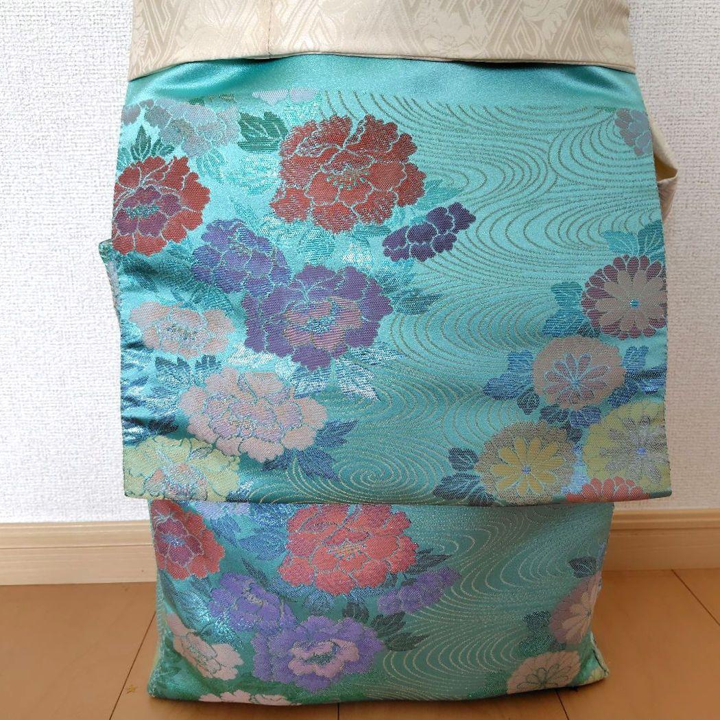 お琴カバー【澄】着物帯 ゆたん油単ハンドメイド 和楽器 袋帯 山田流生田