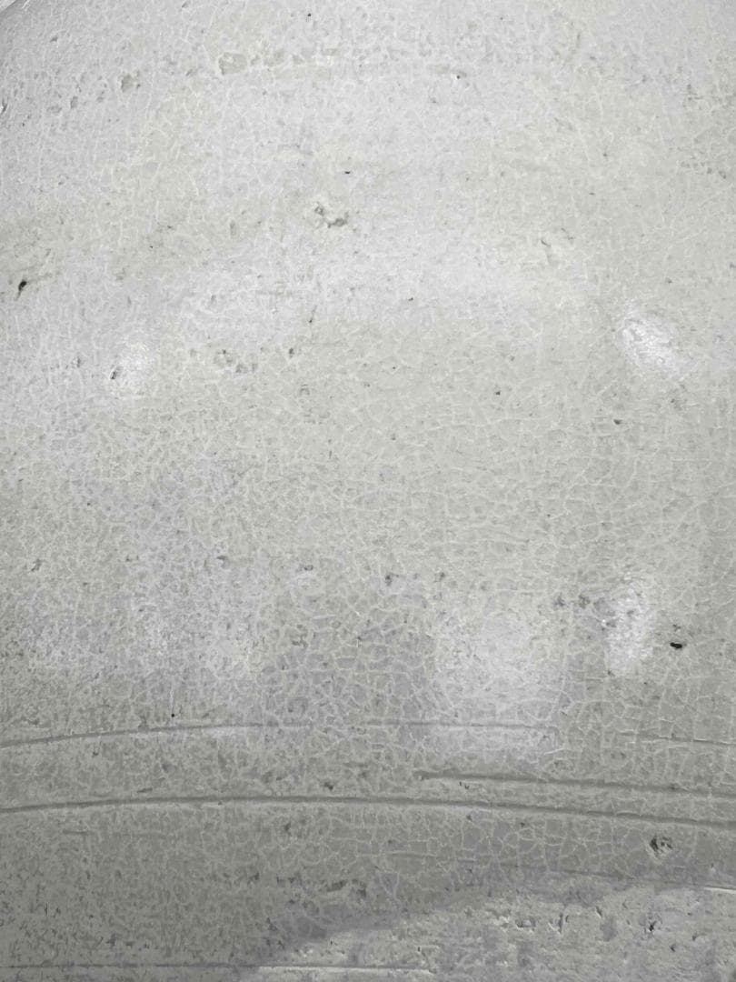 宋時代 白磁 定窯双環耳広口壺 水丞 宋磁 【旧家蔵出し】