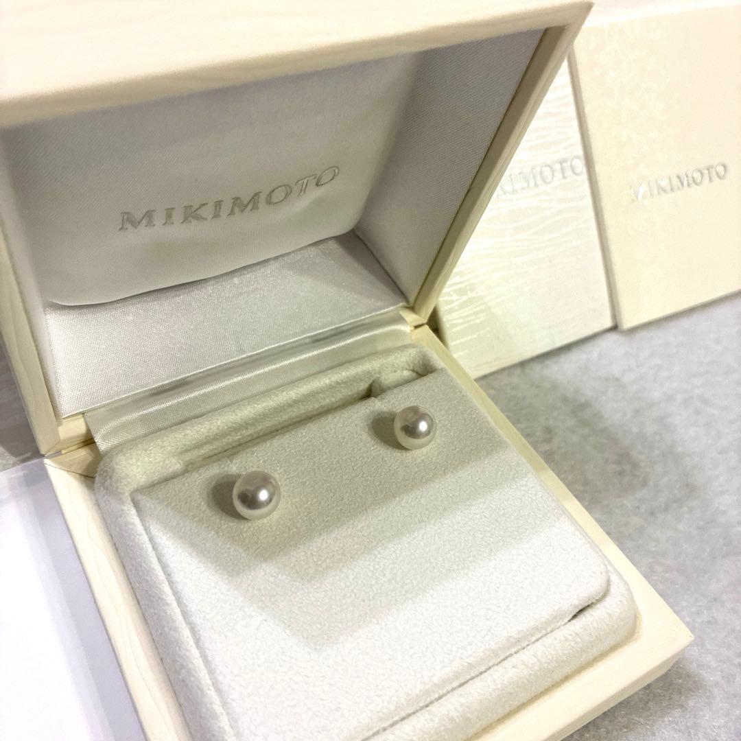【最終価格】ミキモト　パール　一粒ピアス　未使用品　7.9ミリ MIKIMOTO（ミキモト） ダイヤ パール ピアス PE-982型 アコヤパール7.9