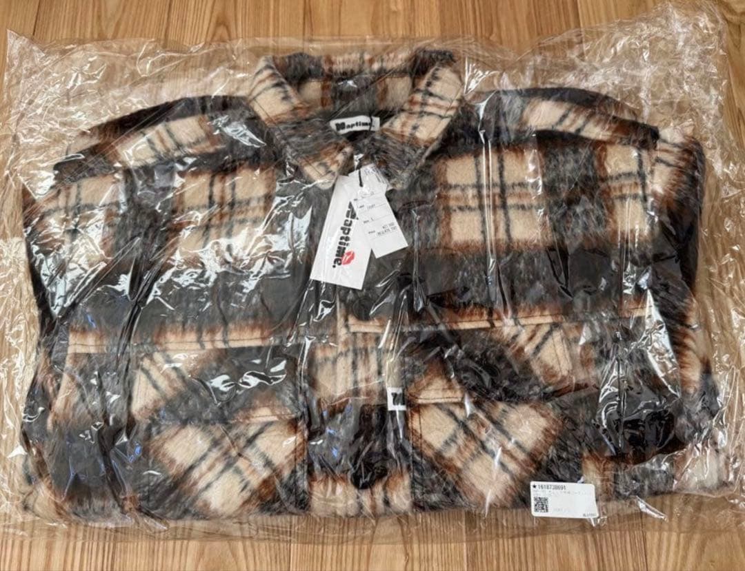 ⭐️未開封新品⭐️NAPTIME チェック中綿ジャケット アイボリー M