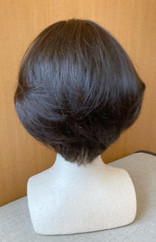 リネアストリア「人毛100％　天使のニュアンスショート」S　ダークブラウン