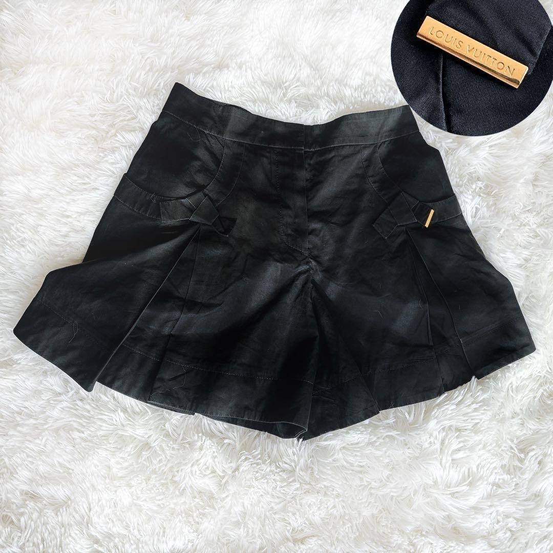 【美品】LVルイヴィトン（36）キュロットスカート/ショートパンツ/リボン/ロゴ
