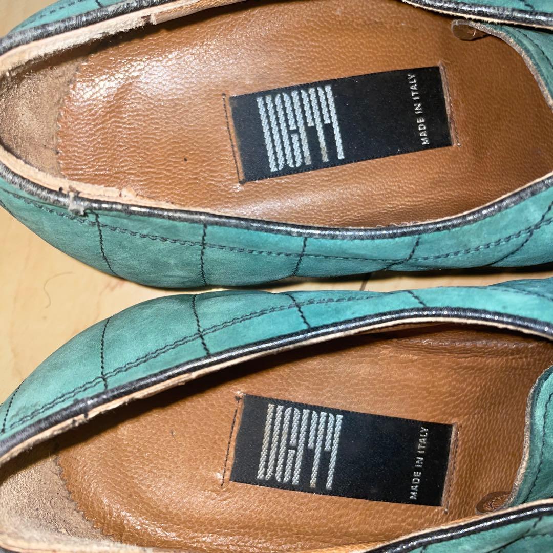 イタリア製80'sデッドストック ヴィンテージレアカラースウェードレザーシューズ