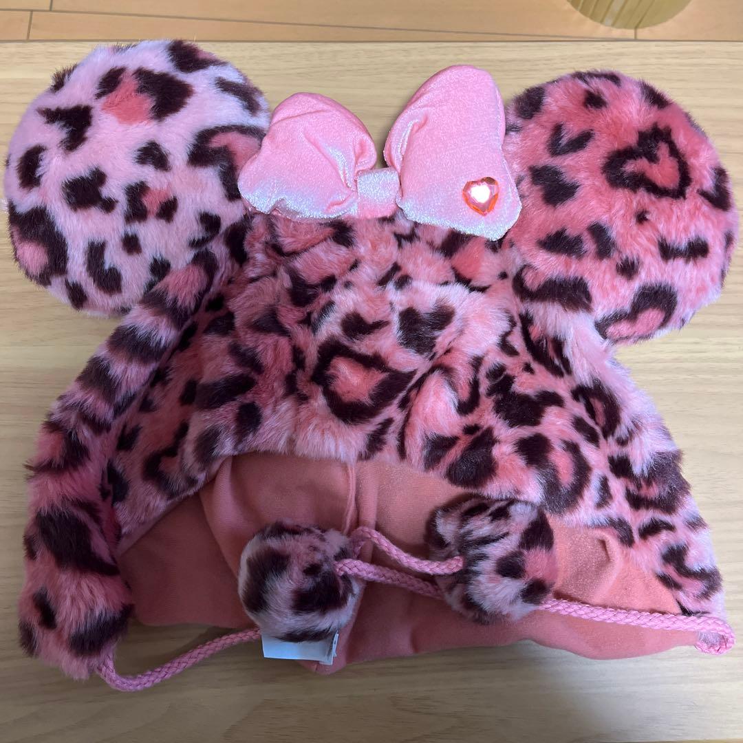 ミニーマウス ヒョウ柄 マフラー ミニーちゃんディズニーファン