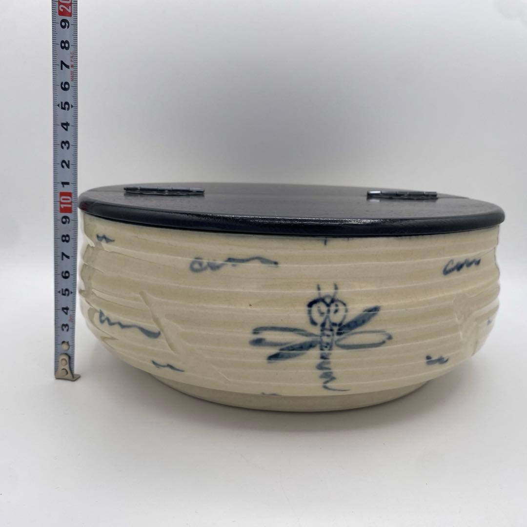 499　平水指　トンボ 　茶道具　茶道　水指　古物　季節