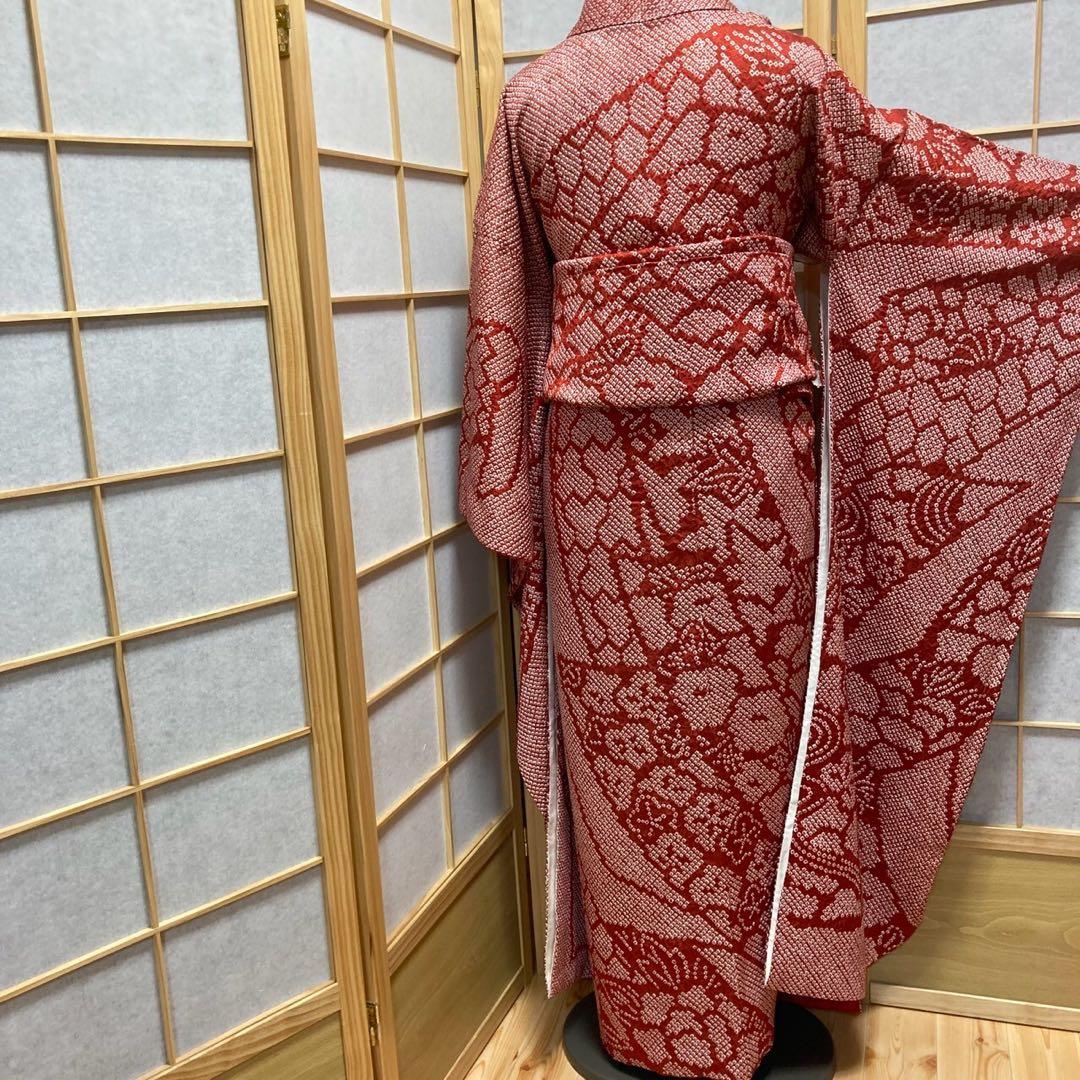 3135］振袖 4点セット 美品 総絞り 短冊 成人式 卒業式 着物 正絹