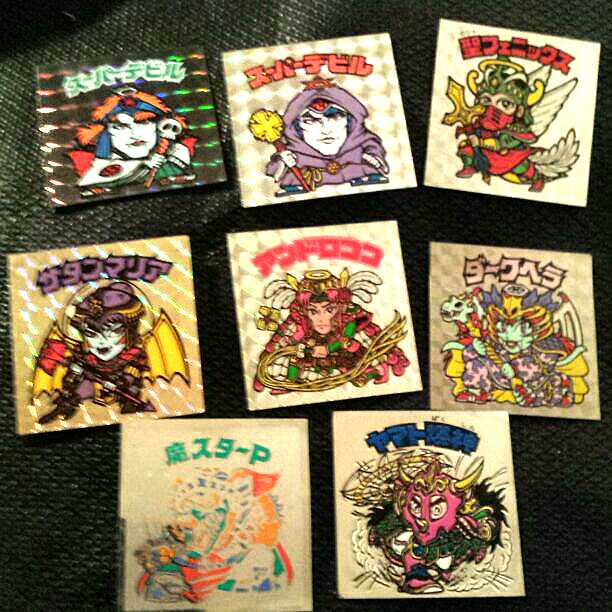 濃黄色&黄色台紙ビックリマンシールヘッド 8枚セット