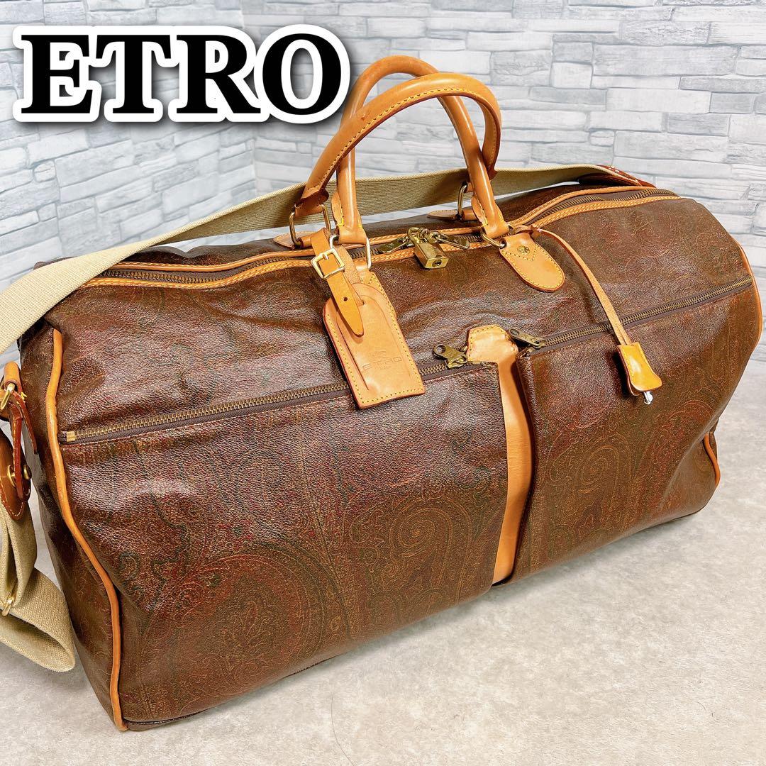 ETRO ペイズリー柄 2WAY ボストンバッグ 希少デザイン イタリア製