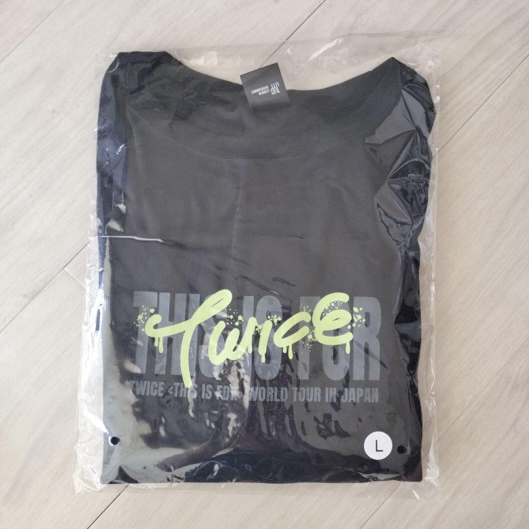 美品 TWICE THIS IS FOR Tシャツ ジョンヨン Lサイズ T-SHIRT〈BLACK