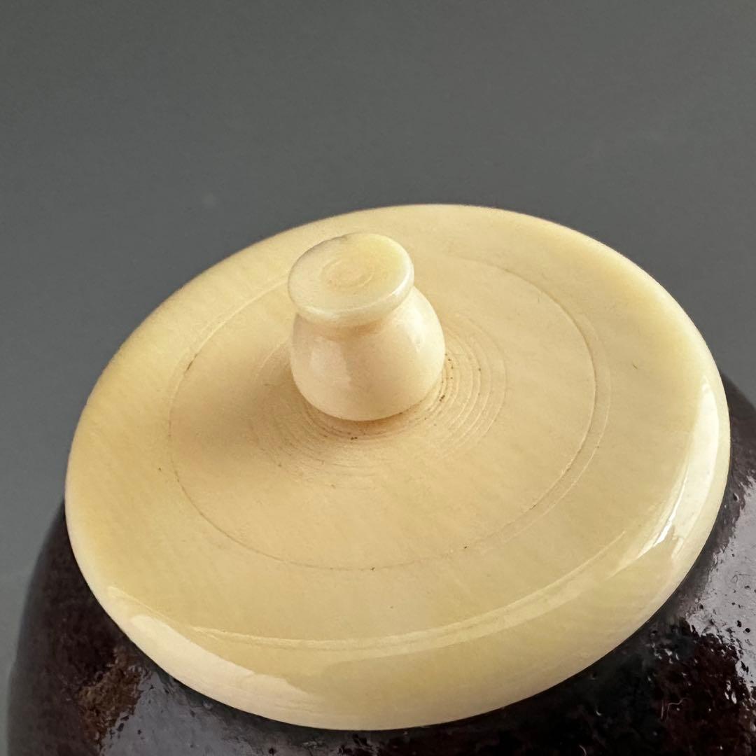 茶道具 茄子茶入 濃茶器 廣州窯 趙小守 共箱 茶会 唐物 稽古 点前