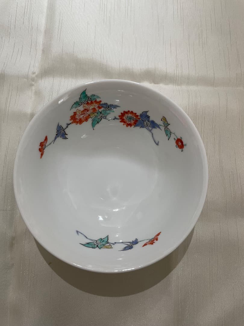 十三代酒井田柿右衛門 錦牡丹文 小丼 五客 共