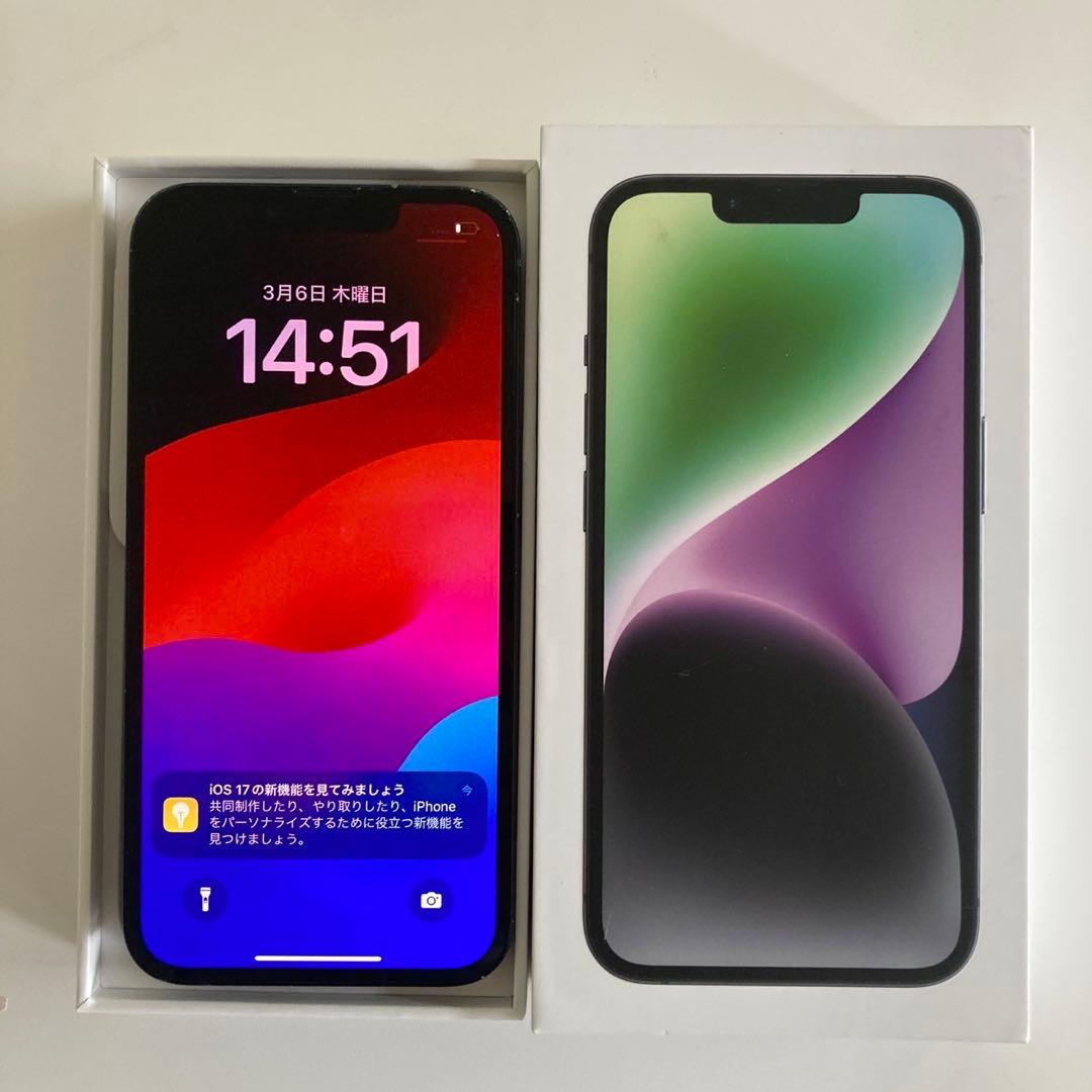 IPHONE 14 128gb simフリー バッテリー84%