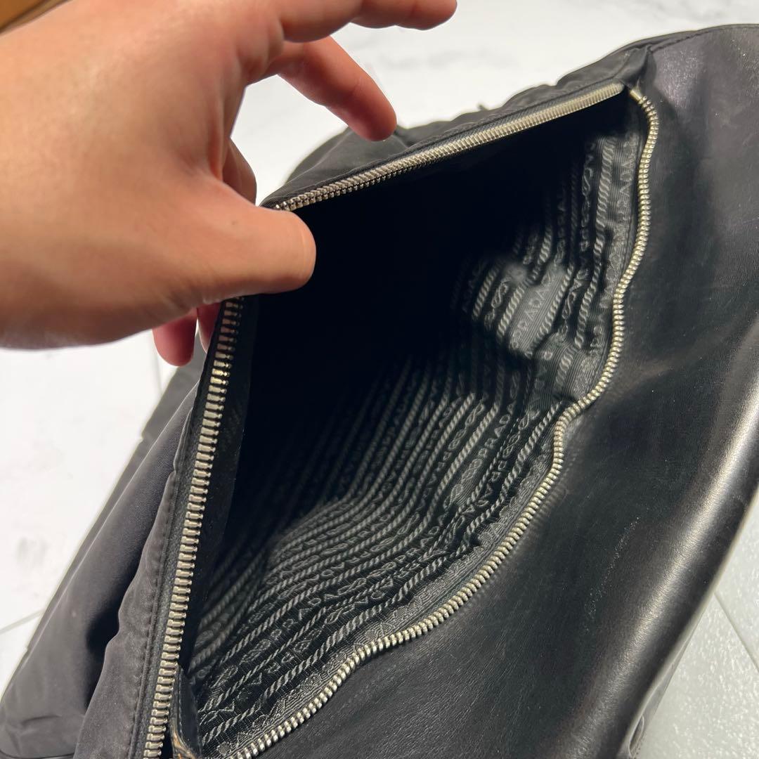 PRADA プラダ ナイロン切替レザーブリーフケース ビジネスバッグ ブラック