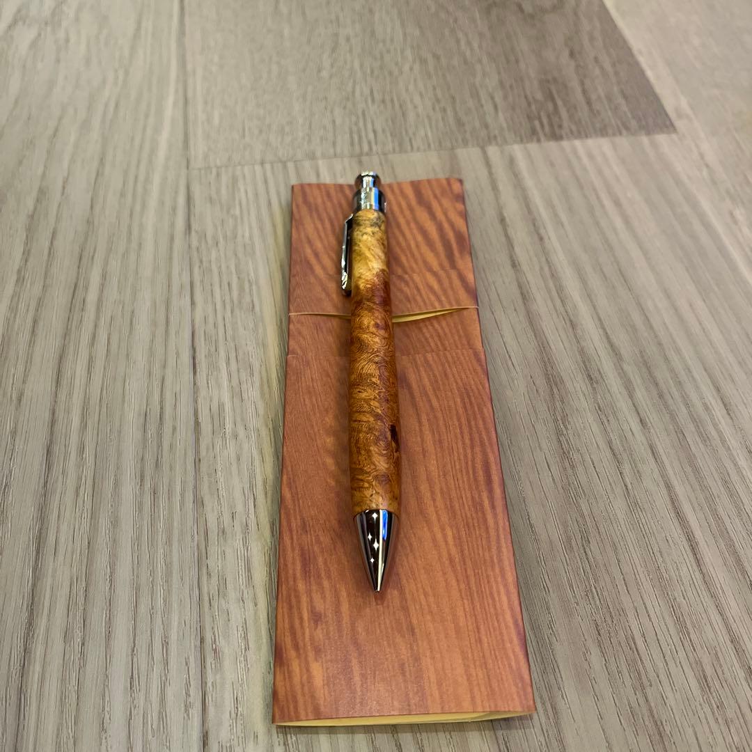 【新品未使用】　工房楔　花梨紅白瘤杢　シャープペンシル 0.5mm