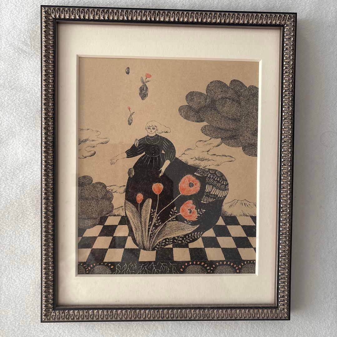 杉本さなえ原画（フレーム付き）