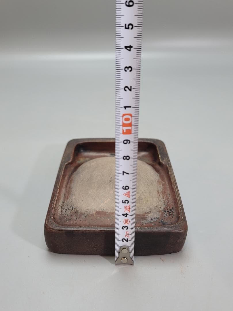 中国美術 書道具 紅澄泥双龍 文長方陶硯