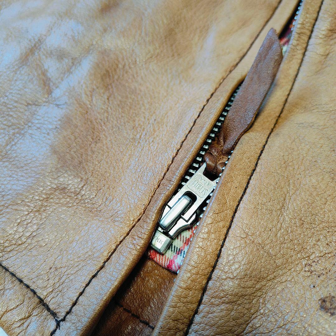 レア品 ショット シングルライダース 星 スターブラウン サイズ M