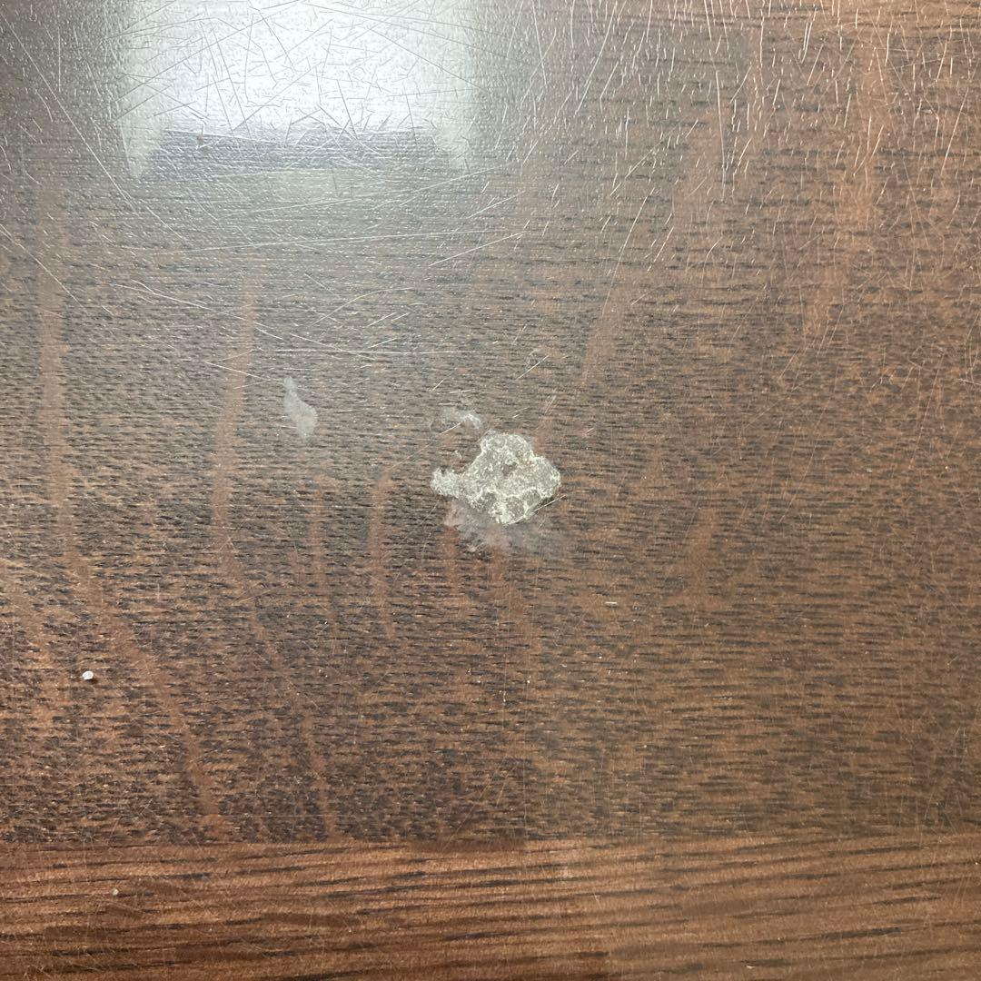 ダークブラウン木製長方形ダイニングテーブル