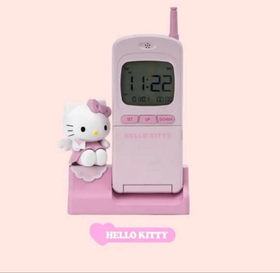 【レア】　サンリオ　ハローキティ　ガラケー形置き時計　ガラケー