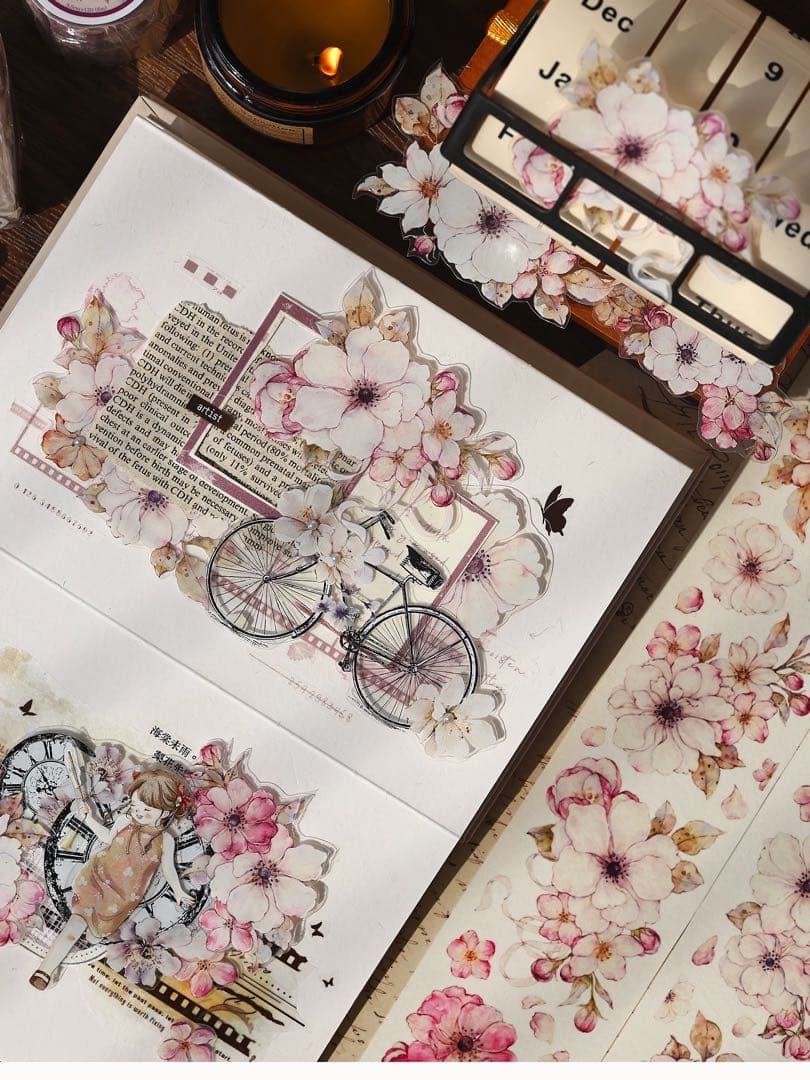 小白家文創《桃夭》海外マスキングテープ　マステ 【2218】