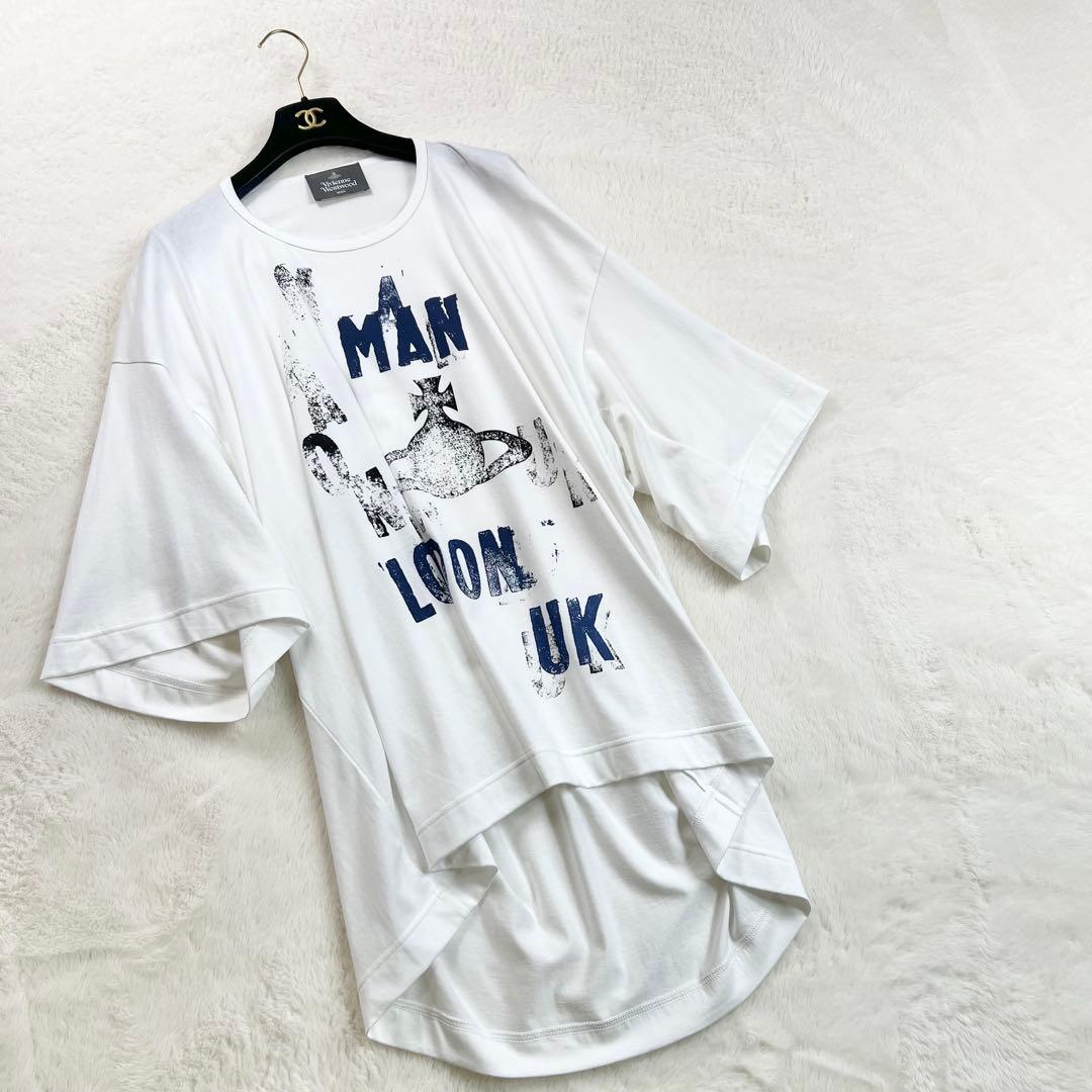 ヴィヴィアンウエストウッドマン】コットンワイドクルーネックTシャツ