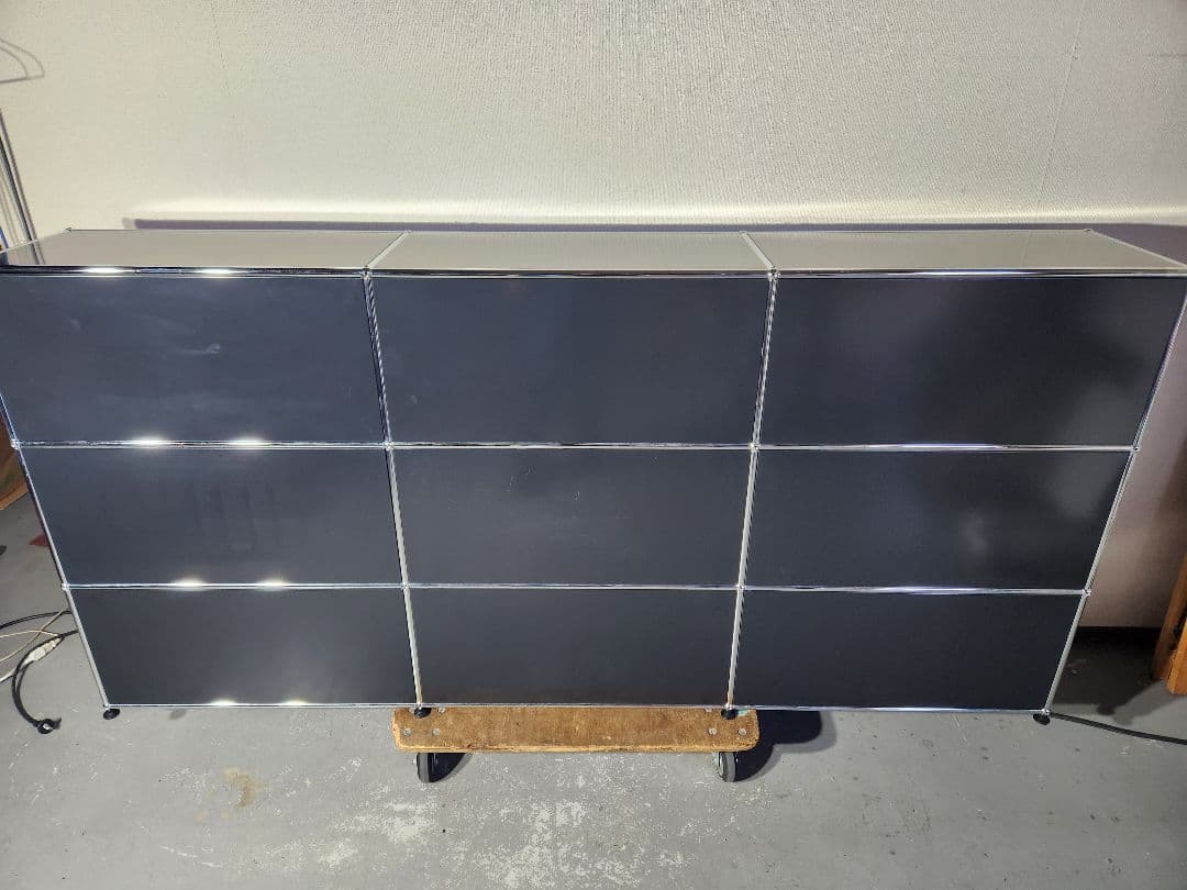 USMハラー☆3列3段キャビネット☆オープンラック、シェルフ☆ブラック