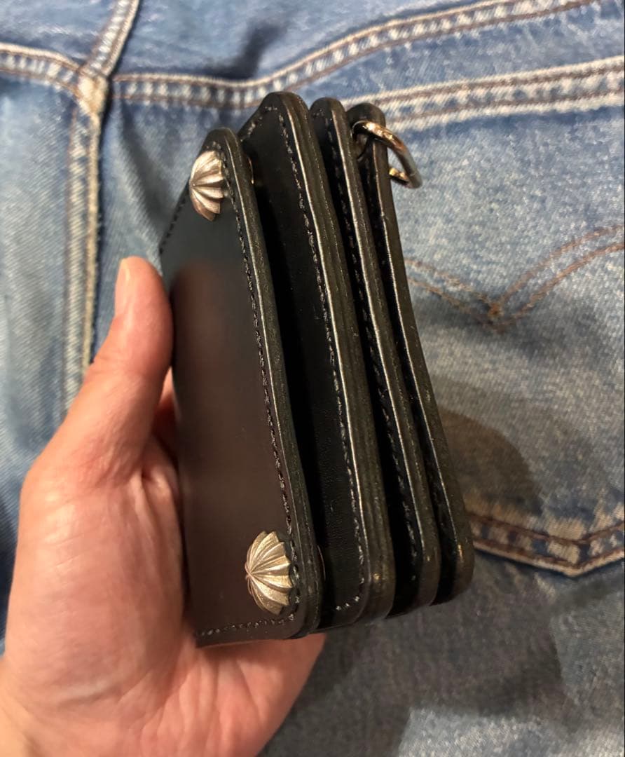 トラッカーウォレット　ミドルサイズ　⭐︎シルバ925クロスボールコンチョへ変更⭐︎