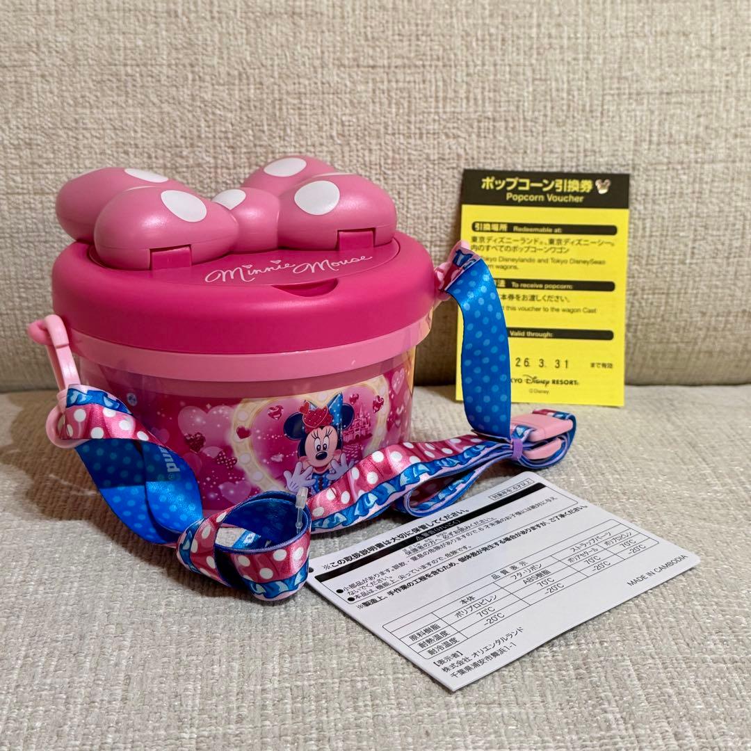 ミニーマウス ポップコーンバケット ミニファン 引き換え券付き - メルカリ