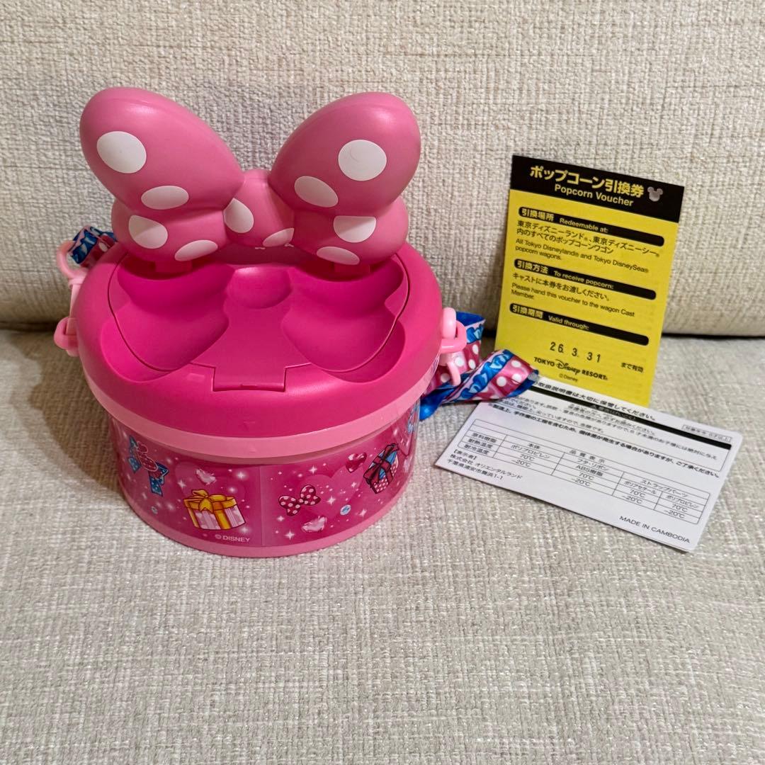 ミニーマウス ポップコーンバケット ミニファン 引き換え券付き - メルカリ