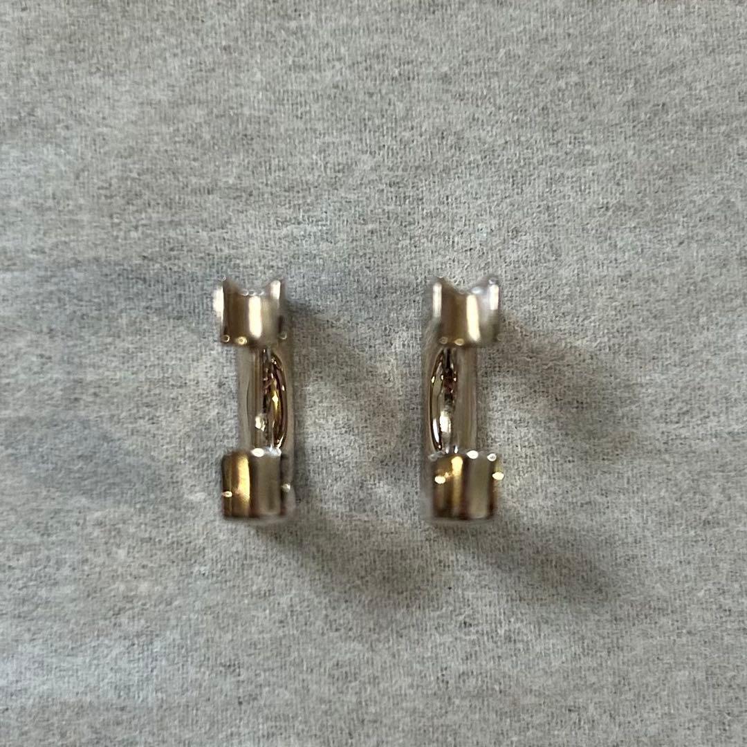 極美品 エテ ete K18 SV925 ロウ スクエア ハグピアス - メルカリ