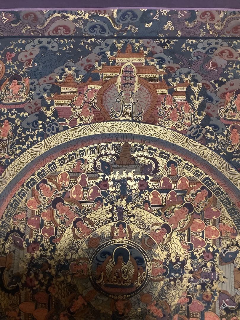 《 チベット密教　新品　1点物 》 手描き　曼荼羅　仏陀　釈迦　仏画　仏教　a6