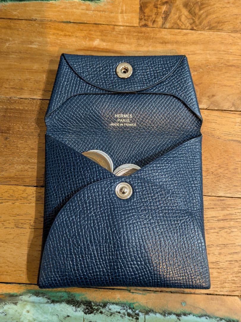 エルメス HERMES ケース 小銭入れ ネイビー