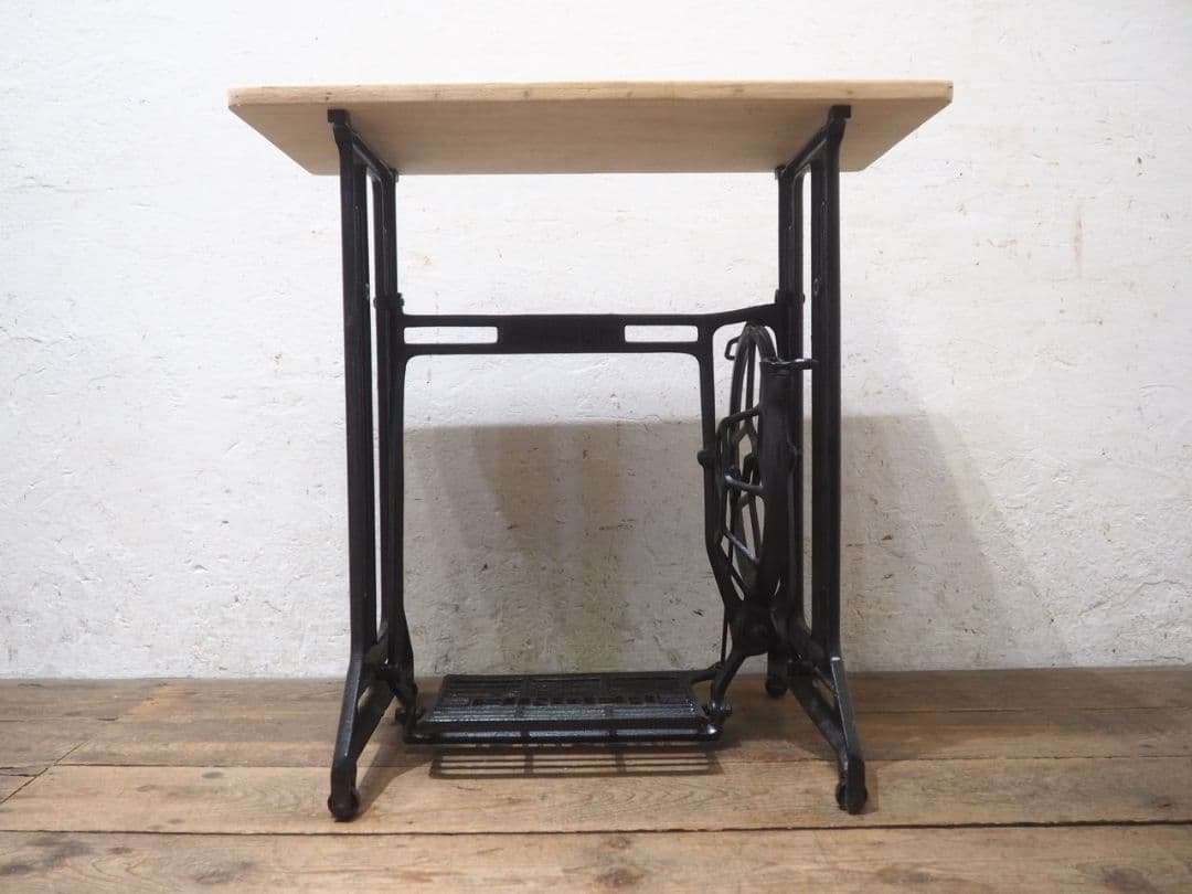 1224 ラワンの一枚天板 シンガーミシンテーブル デスク レトロ