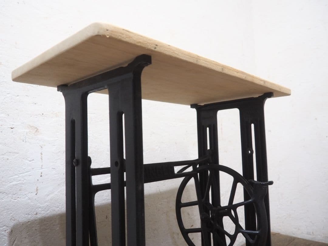 1224 ラワンの一枚天板 シンガーミシンテーブル デスク レトロ