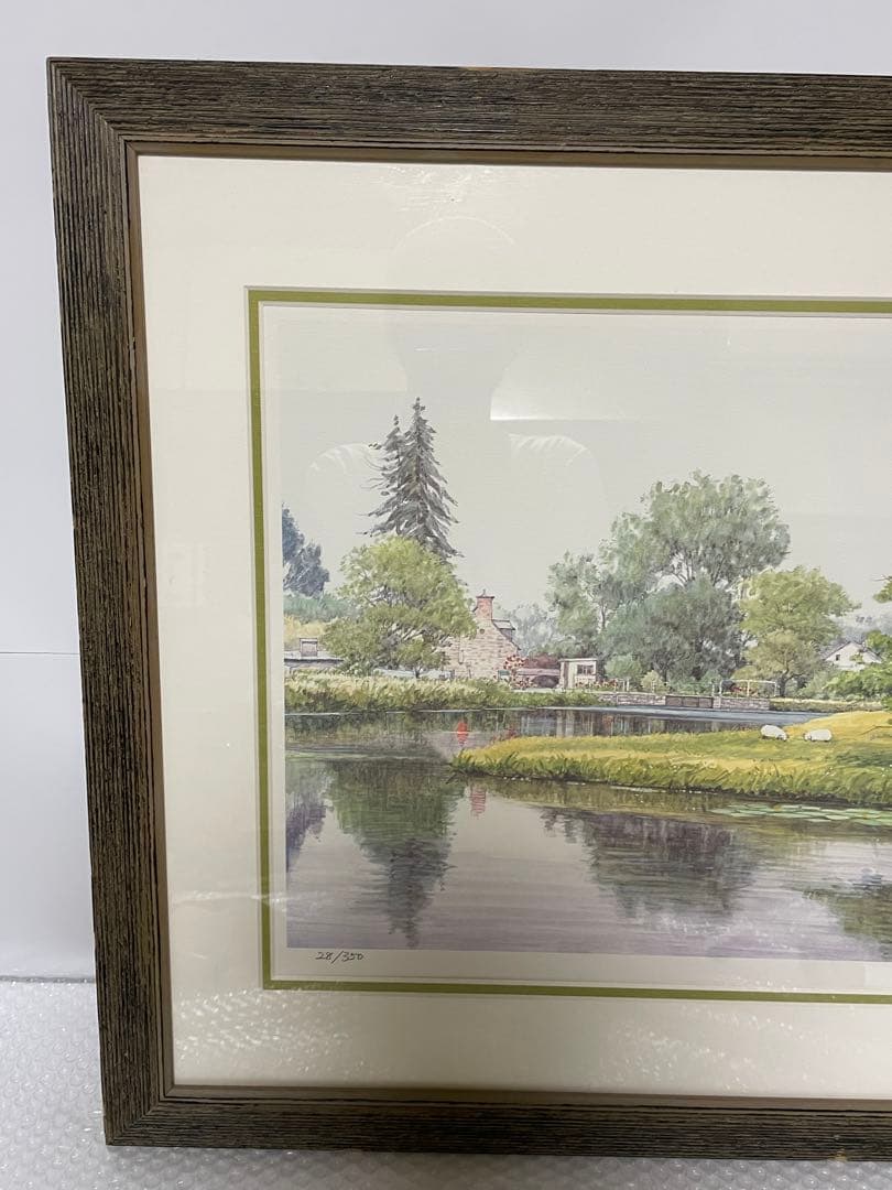 奥津国道ジグレー版画額装28／350