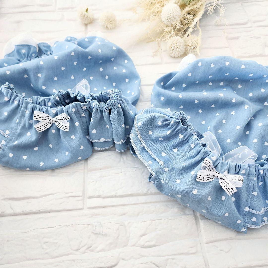 かりん様 くま耳付き帽子 ハ トデニム コットン フレブル ハンドメイド