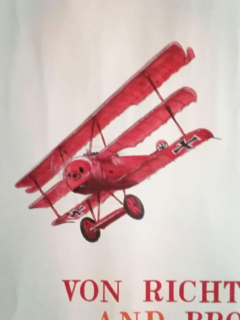水彩画 「レッドバロン」 ドイツ空軍 マンフレート・フォン・リヒト
