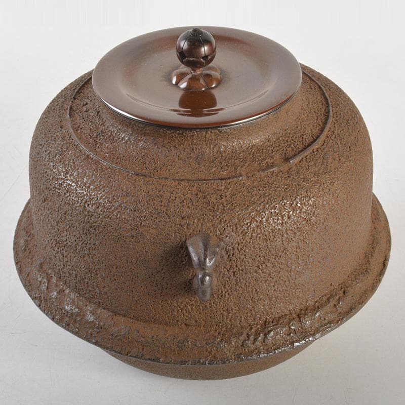 茶道具　釜師　和田美之助造　真形羽釜　共布共箱　M　R6644B